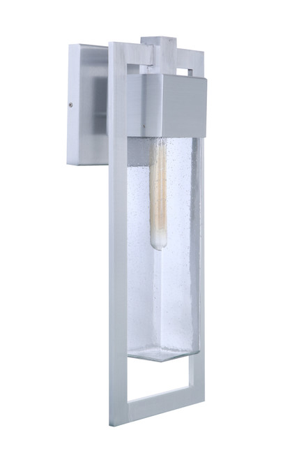 Craftmade ZA4024-SA Perimeter 1 Light Large Outdoor Wall Lantern in Satin Aluminum
