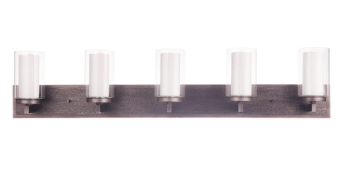 Craftmade 11642NIVNI5 Texture 5 Light Vanity in Natural Iron/Vintage Iron