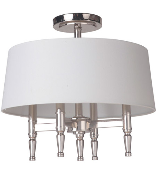 Ella 4 Light Semi Flush in Polished Nickel