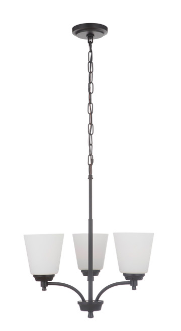 Tyler 3 Light Chandelier In Flat Black