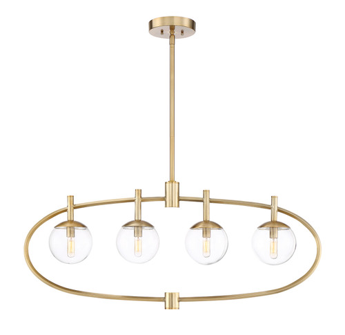 Craftmade 45574-SB Piltz 4 Light Island in Satin Brass