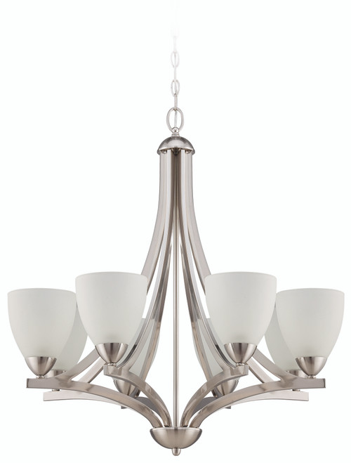 Almeda 8 Light Chandelier in Satin Nickel