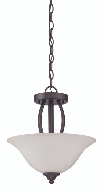 Northlake 2 Light Convertible Semi Flush/Pendant in Aged Bronze Brushed