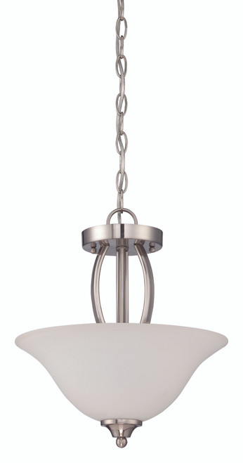 Northlake 2 Light Convertible Semi Flush/Pendant in Satin Nickel