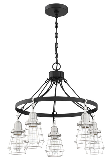 Craftmade 50625-FB Thatcher 5 Light Chandelier in Flat Black