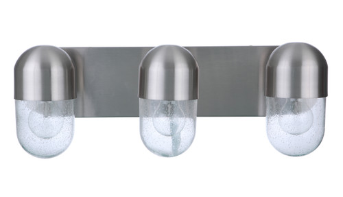 Craftmade 55003-BNK Pill 3 Light Vanity in Brushed Polished Nickel