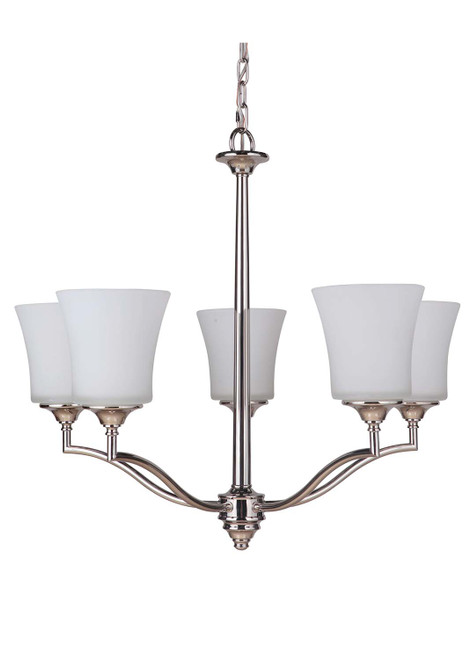 Helena 5 Light Chandelier in Polished Nickel