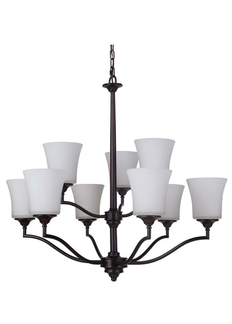 Helena 9 Light Chandelier in Oiled Bronze
