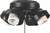 4 Light Medium Base Fitter in Flat Black