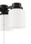 3 Light Universal Energy Star Fan Light Kit in Flat Black w White Glass