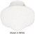 Cased White Glass w/1x9w LED- AN