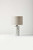 1 Light Metal Base Table Lamp in Faux Marble