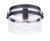 Craftmade ZA3337-MN Franklin 1 Light Outdoor Flush Mount in Midnight
