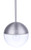Craftmade ZA3411-SA Evie 1 Light Outdoor Pendant in Satin Aluminum