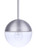 Craftmade ZA3411-SA Evie 1 Light Outdoor Pendant in Satin Aluminum