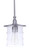 Craftmade ZA3611-SA Canon 1 Light Outdoor Pendant in Satin Aluminum