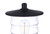 Craftmade ZA3625-MN Canon 1 Light Outdoor Post Mount in Midnight