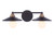 Craftmade 12519FBSB2 Isaac 2 Light Vanity in Flat Black/Satin Brass