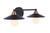 Craftmade 12519FBSB2 Isaac 2 Light Vanity in Flat Black/Satin Brass