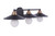 Craftmade 12529FBSB3 Isaac 3 Light Vanity in Flat Black/Satin Brass