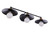 Craftmade 12529FBSB3 Isaac 3 Light Vanity in Flat Black/Satin Brass