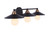 Craftmade 12529FBSB3 Isaac 3 Light Vanity in Flat Black/Satin Brass