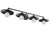 Craftmade 12537FBSB4 Isaac 4 Light Vanity in Flat Black/Satin Brass