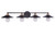 Craftmade 12537FBSB4 Isaac 4 Light Vanity in Flat Black/Satin Brass