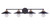 Craftmade 12537FBSB4 Isaac 4 Light Vanity in Flat Black/Satin Brass
