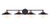 Craftmade 12537FBSB4 Isaac 4 Light Vanity in Flat Black/Satin Brass