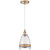 Craftmade P465AGC1 Pendant 100-Watt 1 Light Antique Copper Finish Dining/Kitchen Island Mini Pendant with Water Glass, No Bulb Included
