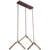 3 Light LED Mini Pendant in Patina Aged Brass