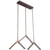 3 Light LED Mini Pendant in Patina Aged Brass