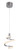 Craftmade P816MSCH-LED 18 Watt 1-Light Matte Silver & Chrome Combination Finish Modern Integrated LED Mini Pendant Aluminum & Steel Fixture