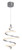13.5" 1 Light LED Mini Pendant in Matte Silver/Chrome