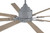 Craftmade FLE100AGV8 Fleming 100 in. Indoor/Outdoor Dual Mount Aged Galvanized Ceiling Fan Integrated LED Light Kit w/ Remote & Wall Control