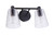 Craftmade 12615FB2 Emilio 15.13 in. 2 Light Flat Black Finish Vanity Light with Clear Glass Shade