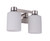 Craftmade 12912PLN2 Bretton 12.38 in. 2 Light Polished Nickel Finish Vanity Light with White Frosted Glass Shade