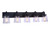 Craftmade 16340FB5 Elsa 39.5 in. 5 Light Flat Black Finish Vanity Light with Clear Glass Shade