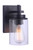 Craftmade 17405FB1 Reeves 1-Light Flat Black Finish Wall Sconce with Clear Glass Shade