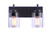 Craftmade 17414FB2 Reeves 14 in. 2 Light Flat Black Finish Vanity Light with Clear Glass Shade