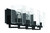 Craftmade 18532FB4 McClane 32 in. 4 Light Flat Black Finish Vanity Light with Clear Glass Shade