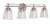 Craftmade 19633BNK4 Drake 33.08 in. 4 Light Brushed Polished Nickel Finish Vanity Light with Seeded Glass
