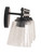 Craftmade 19633FB4 Drake 33.08 in. 4 Light Flat Black Finish Vanity Light with Seeded Glass