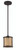 Craftmade 54591-ABZ Malaya 1 Light Mini Pendant in Aged Bronze Brushed
