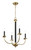 Craftmade 54824-FBSB Stanza 4 Light Chandelier in Flat Black/Satin Brass