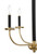 Craftmade 54824-FBSB Stanza 4 Light Chandelier in Flat Black/Satin Brass