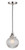 Craftmade P832PLN1-C State House 60-Watt 1 Light Nickel Finish Dining/Kitchen Island Mini Pendant with Clear Ribbed Glass, No Bulb Included