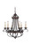 Stafford 6 Light Chandelier in Aged Bronze/Textured Black