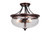 Craftmade 38753-AGTB Stafford 3 Light Semi Flush in Aged Bronze/Textured Black